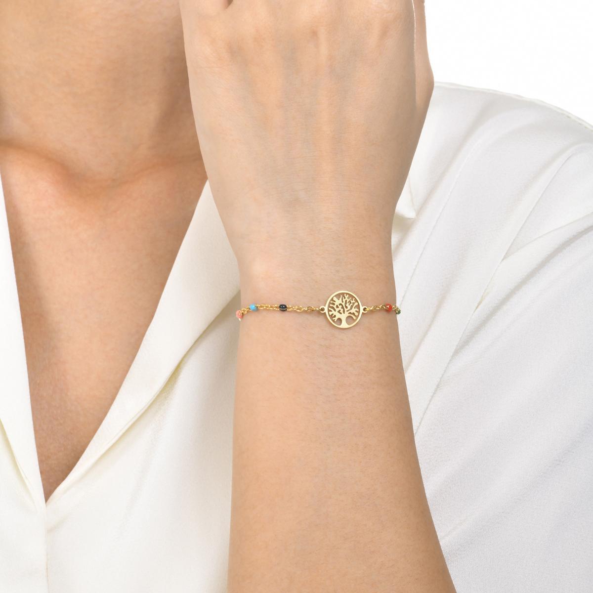Fashion Lucky Tree Colorful Titanium Steel Bracelet
