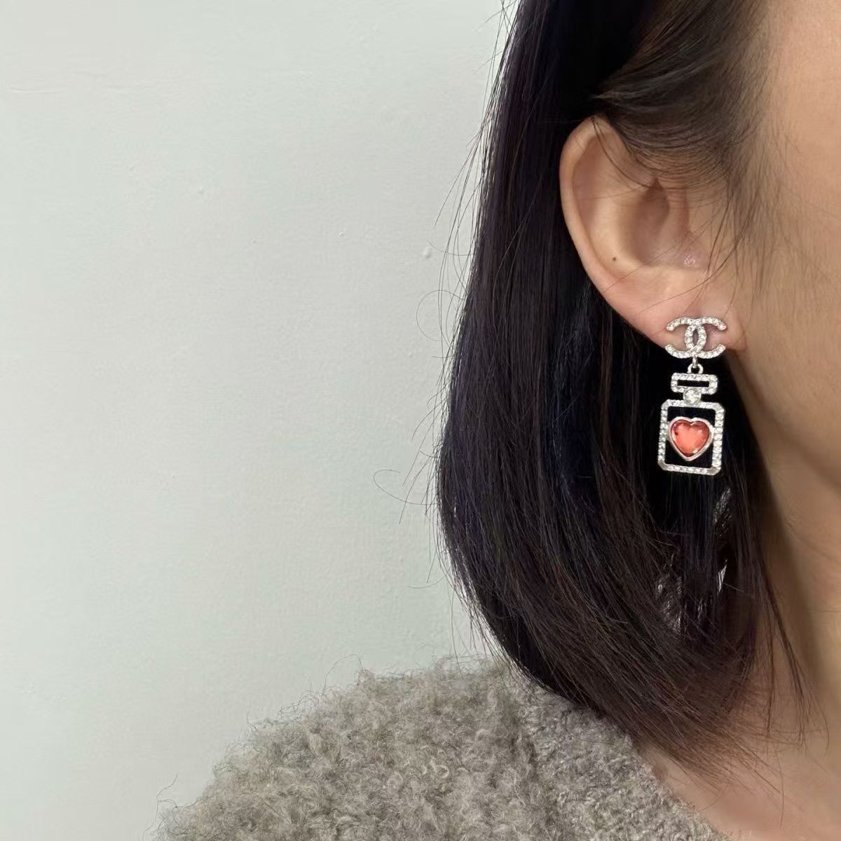 Fashionable luxury titanium steel Earrings