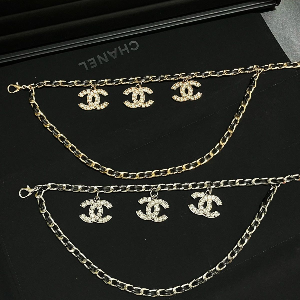 Fashionable ladies' high-end decorative chain belt