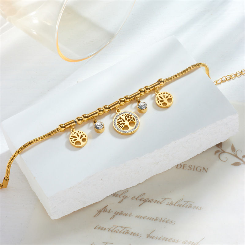 Lucky Tree Diamond Pendant Bracelet