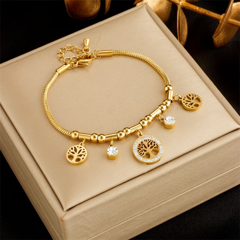 Lucky Tree Diamond Pendant Bracelet