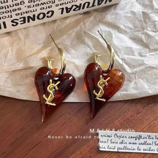 Women's Fashion Accessories Jewelry Heart Shaped Earrings